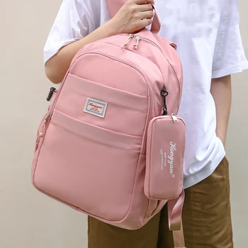 Ženské Batoh Japonský Batoh s peňaženkou Unisex Nepremokavé detské Multi Vrecku Student Notebook Módne Školské tašky Nové