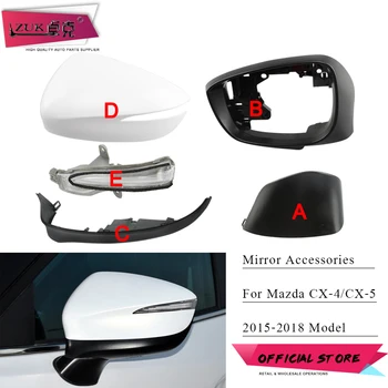 ZUK Auto Vonkajšie Časti Spätného Bočné Zrkadlo Pokrytie Bývanie Rám LED Zase Signál Lampa Pre Mazda CX-4 CX4 CX-5 CX5 KE 2015 2016