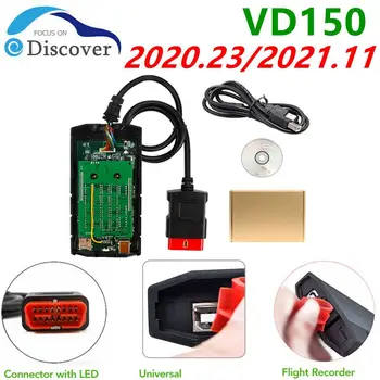 VD150 Bluetooth V9.0&V9.1 Dvojlôžková PCB 2020.23/2021.1 Pre Autá Pre Nákladné automobily Multi-Jazyk Diagnostické Nástroje OBD2 Skener