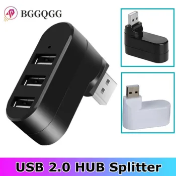 3 Porty USB 2.0 HUB Mini USB Hub Vysokej Rýchlosti Otočiť Splitter Adaptér Pre Notebook Notebook USB HUB Pre PC, Počítačové Príslušenstvo